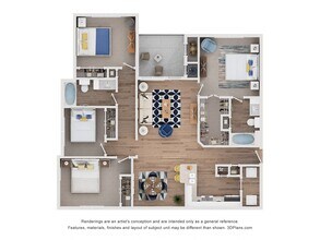 Four Bedroom - Nueces 7207 floor plan